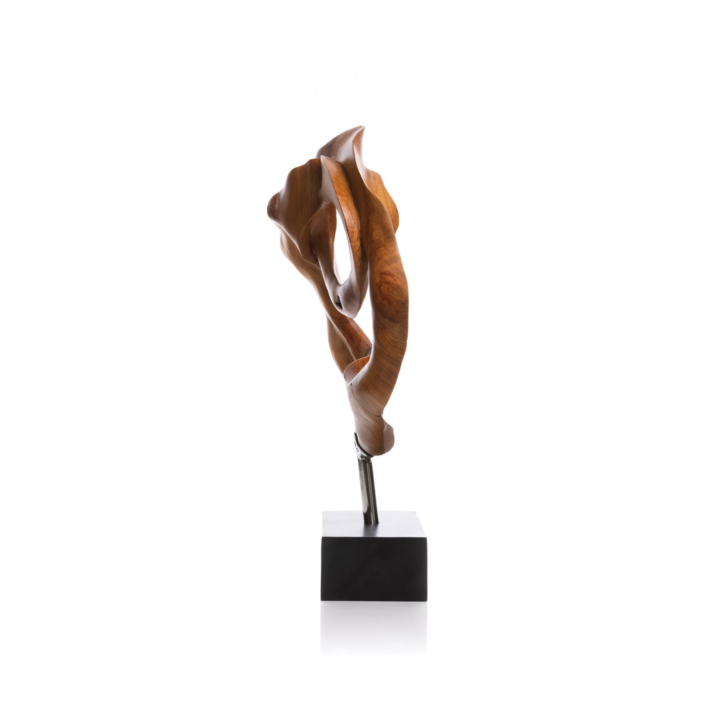 Struttura astratta concentrica in legno di teak - Asmat Design