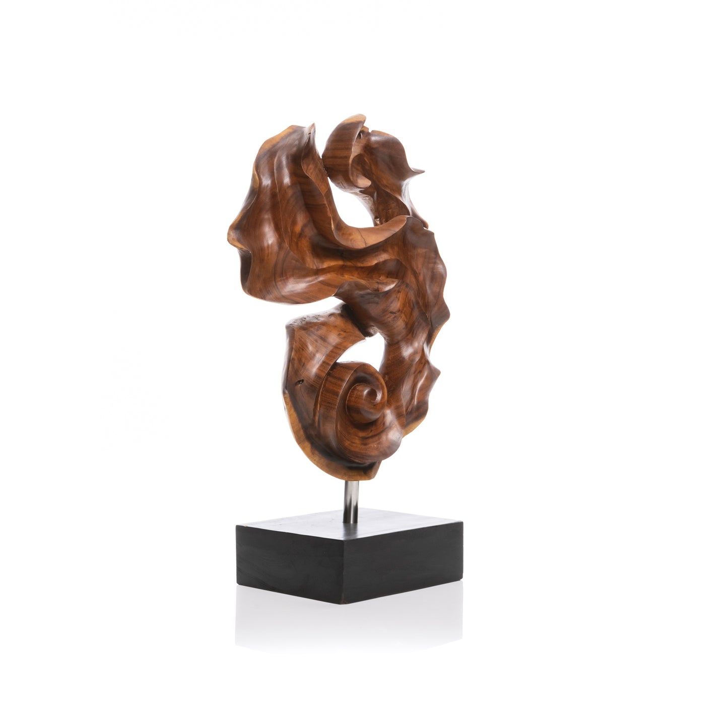Wooden infinite structure - Struttura astratta in legno di teak scuro - Asmat Design