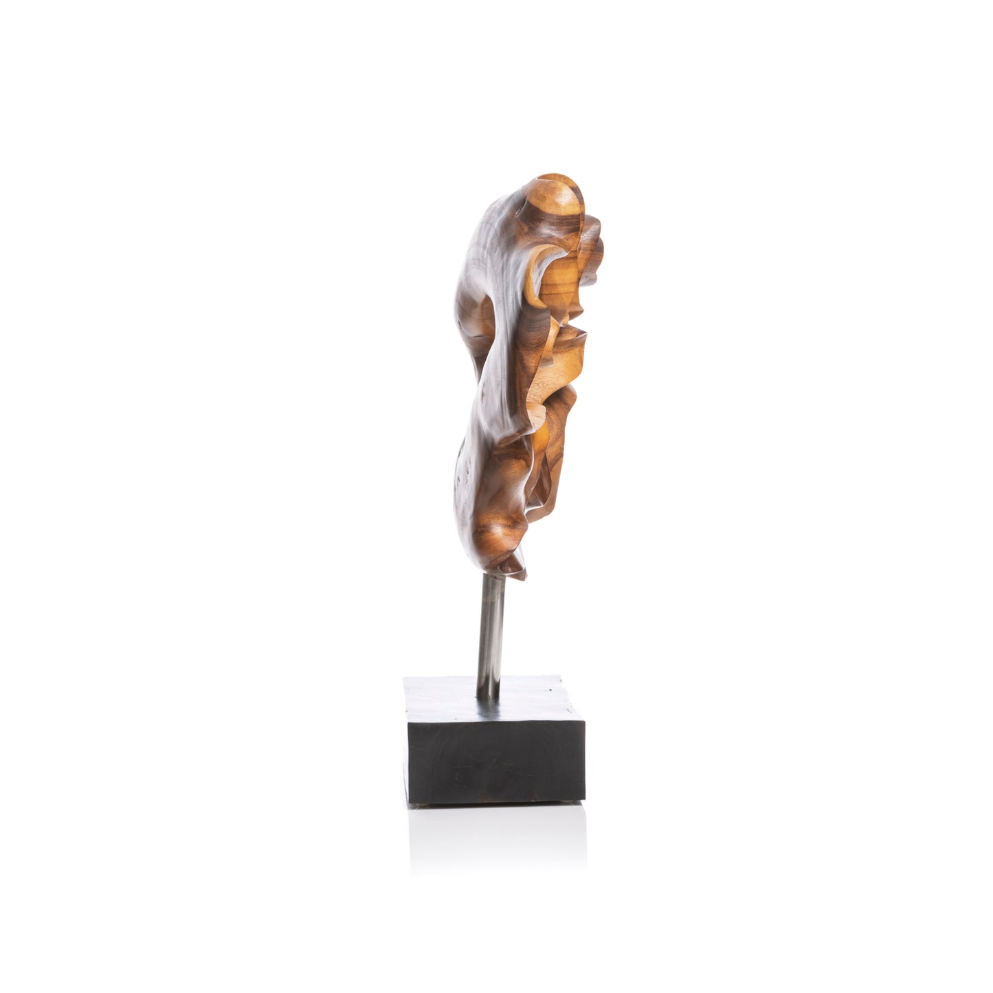 Wooden structure small - Struttura astratta in legno di teak con venature - Asmat Design