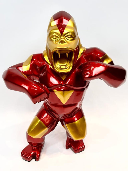 King Kong in resina con effetto Iron Man - Asmat Design