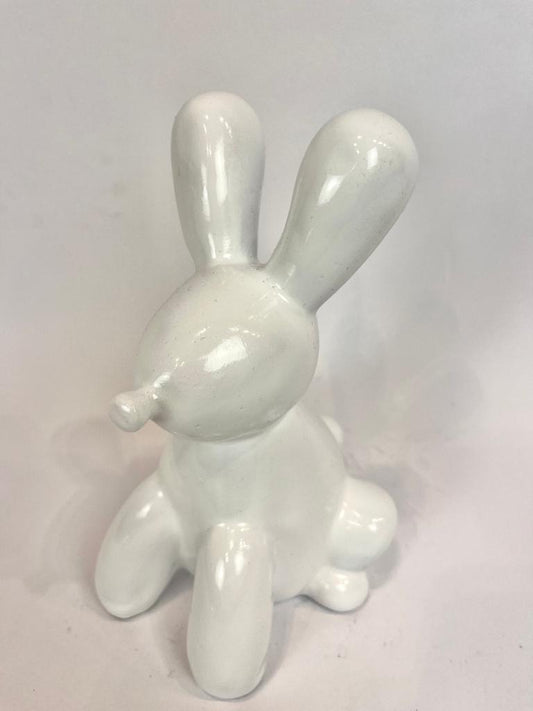 Coniglietto in resina bianco - Asmat Design
