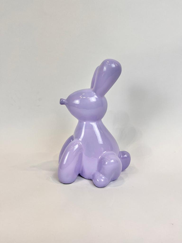 Coniglietto in resina lilla - Asmat Design