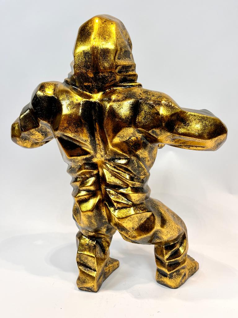 King Kong in resina oro - Asmat Design