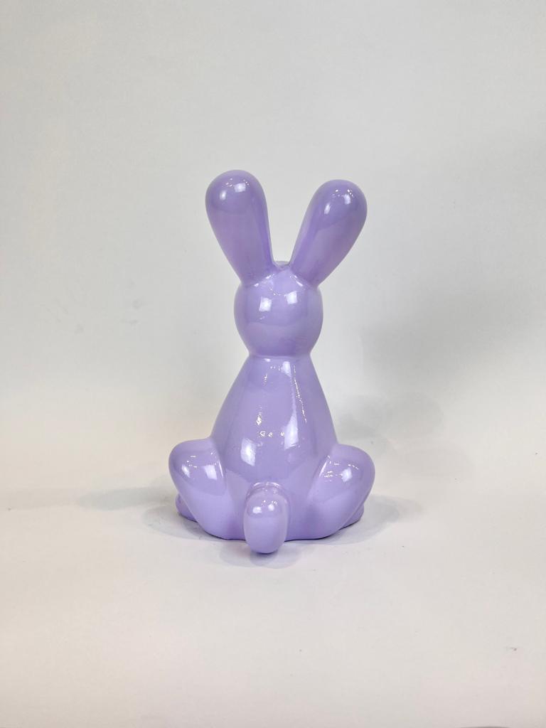 Coniglietto in resina lilla - Asmat Design
