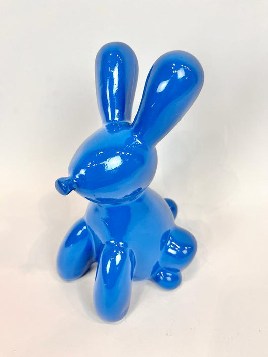 Coniglietto in resina blu - Asmat Design