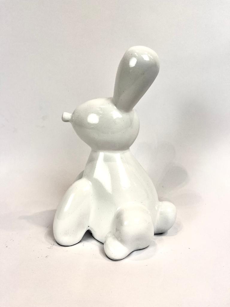 Coniglietto in resina bianco - Asmat Design