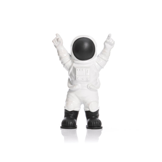Astronauta globo in vetroresina nero - Asmat Design